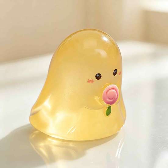 Resin Ghost Ornament Glow-in-the-dark Halloween Figurine, Mini Statue for Micro Luminous Figurine Landscape, Home Office Desk