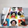 Mafaldas Blankets Fleece Cartoon Anime Super Warm Throw Blankets for Bed Bedroom Quilt