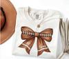 Personalized Football Mom Comfort Colors Shirt: Coquette Bow Game Day Tee