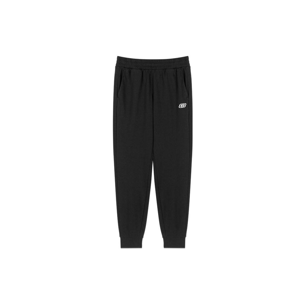 Skechers Solid Color Brand Logo Drawstring Sports Pants Men bottoms Black L320M155 XL