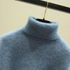 Women Autumn Winter Knitting Sweater Turtleneck Long Sleeve Thickened Knitting Tops Side Split Hem Imitation Mink Pullover Sweater
