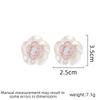 Ladies' Light Luxury Design Elegant Niche Enamel Camellia Earrings Fashionable And Versatile Niche Design Flower Earrings