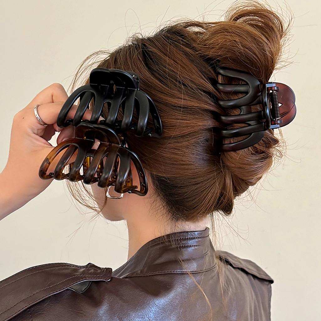 Elegant Large Size Hair Claw Clip Transparent Color Minimalist Simple Shark Clip Hair Accessories for Thick Hair