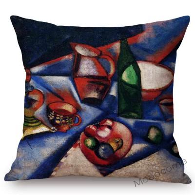 Modern Yağlıboya Sanat Gerçeküstücülük Kübizm Empresyonizm Marc Chagall Ünlü Sanat Yastık Kılıfı Doğum Günü Kemancı Minder Örtüsü