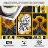 Here Comes The Sun Sunflower Butterfly Pattern Throw Blanket Bright Floral Design for Living Room Decor Gift for Her SunnyHome