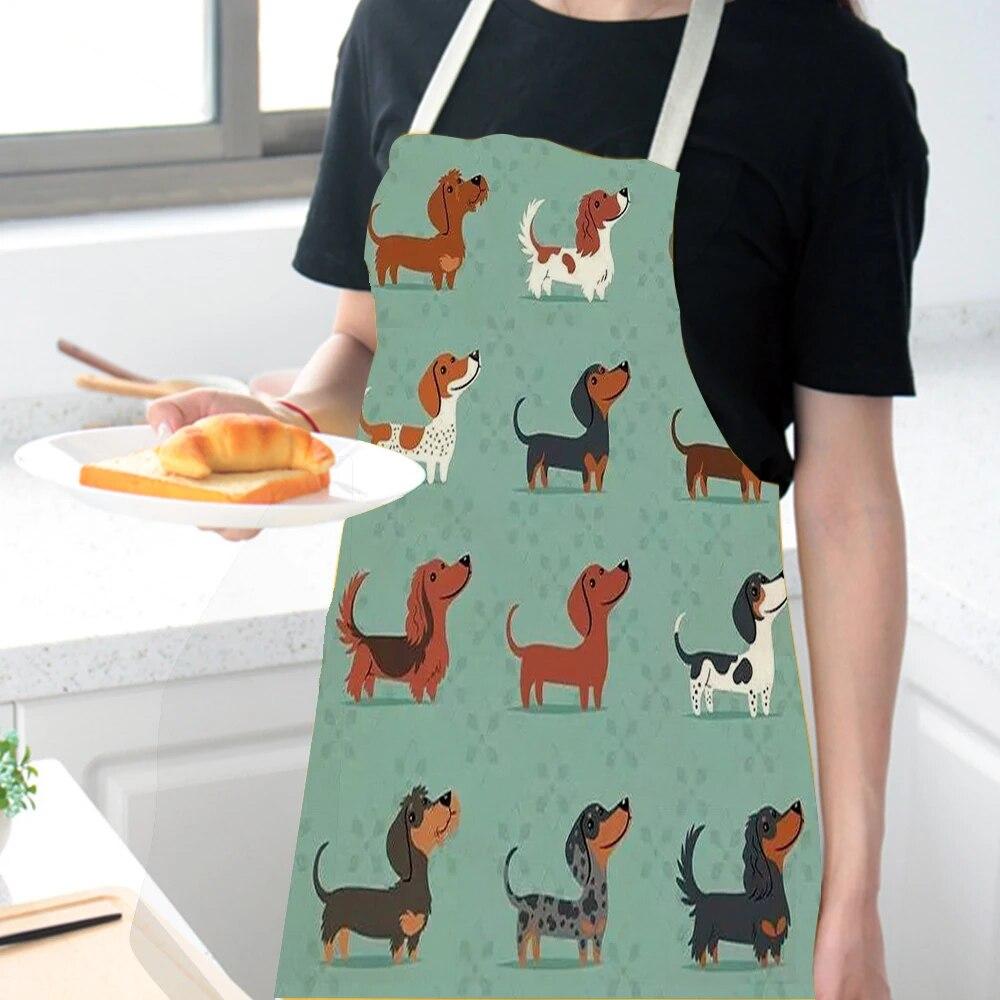 Cute Dog Graphical Printing Kitchen Apron for Children's Apron for Children's Apron Isused Forhouse Accessories for Chef Cooking