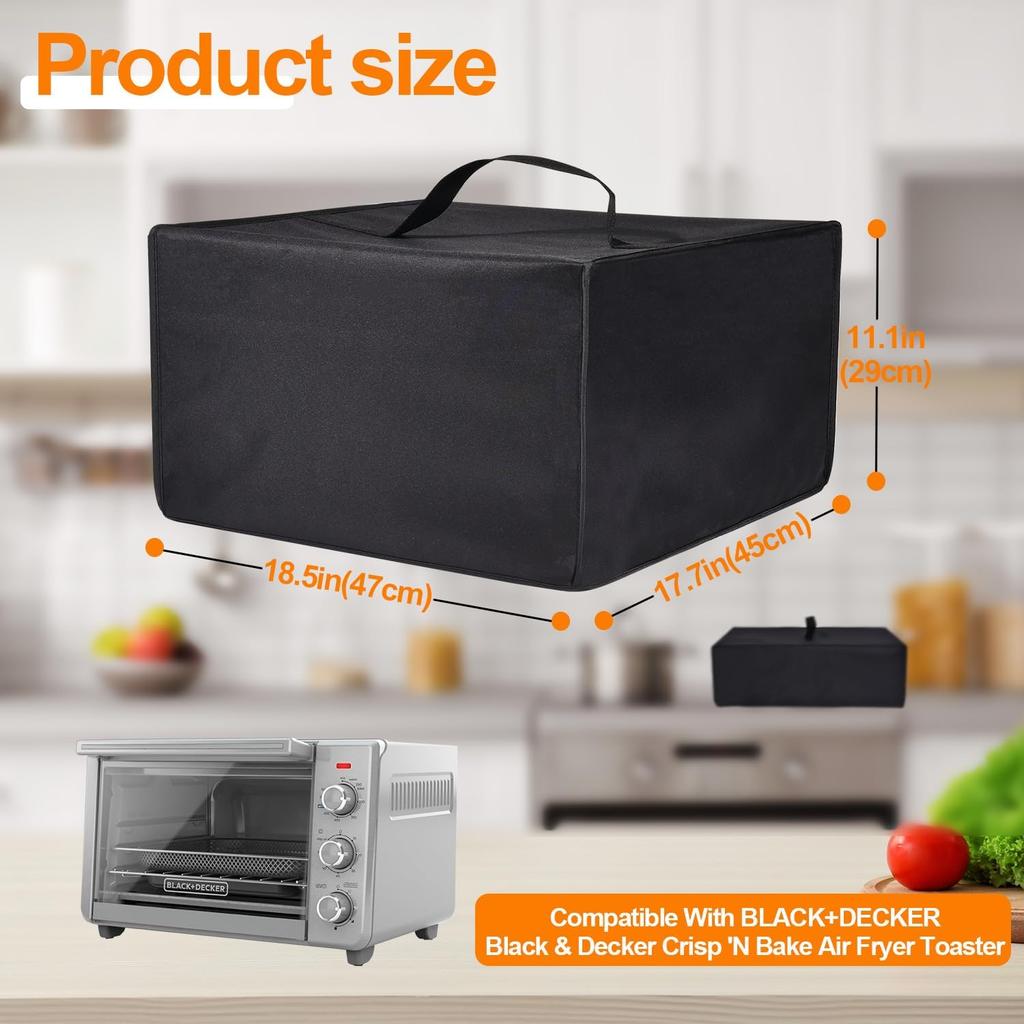 Toasterofen Abdeckung Schwerlast Hitzebeständig Staubdicht Wasserdicht Abdeckung Hülle Kompatibel mit BLACK+DECKER Black & Decker Crisp 'N Bake Heißluftfritteuse