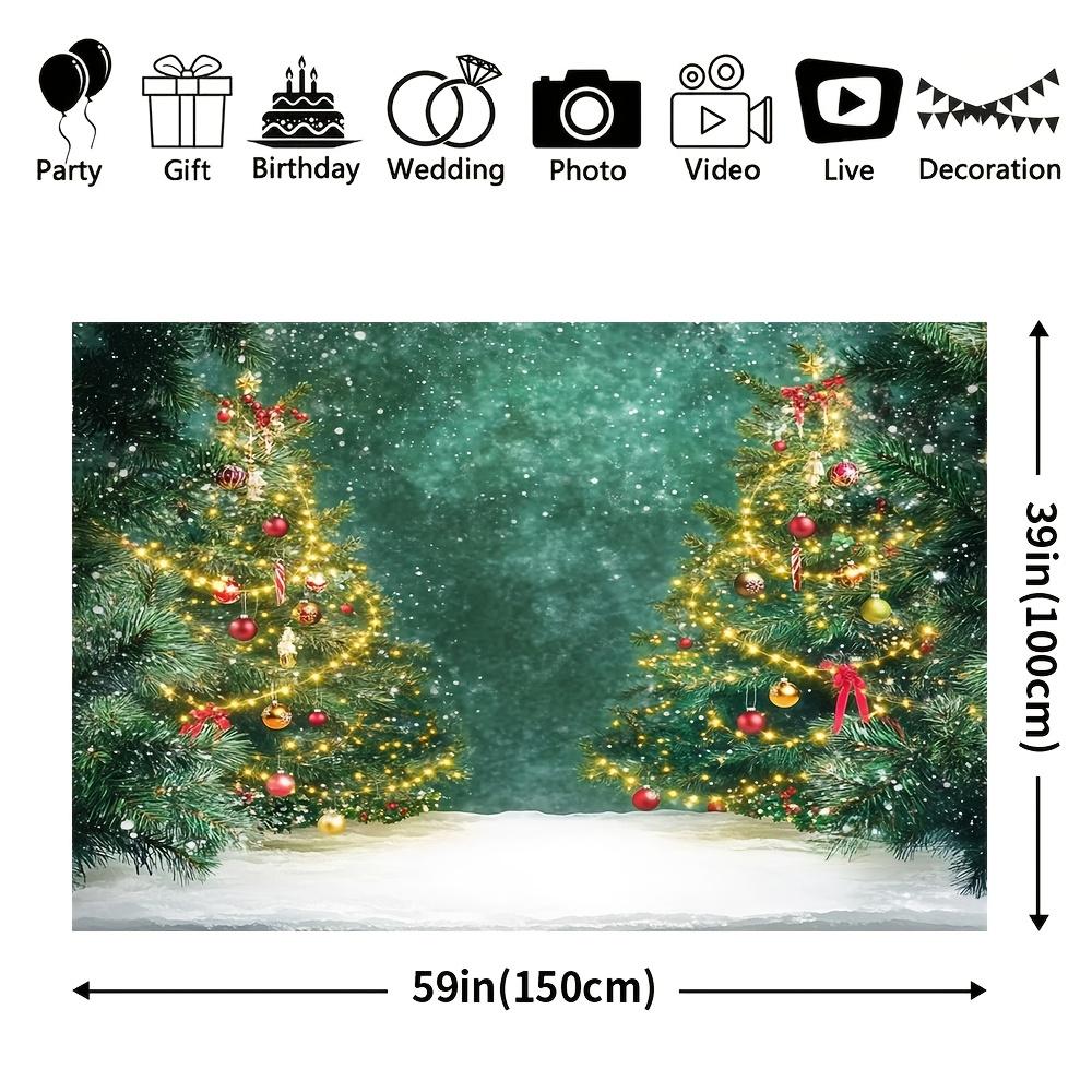1Pcs Christmas Wonderland Pine Tree Decoration Background Winter Backdrop For Photo Studio Photo Booth Party