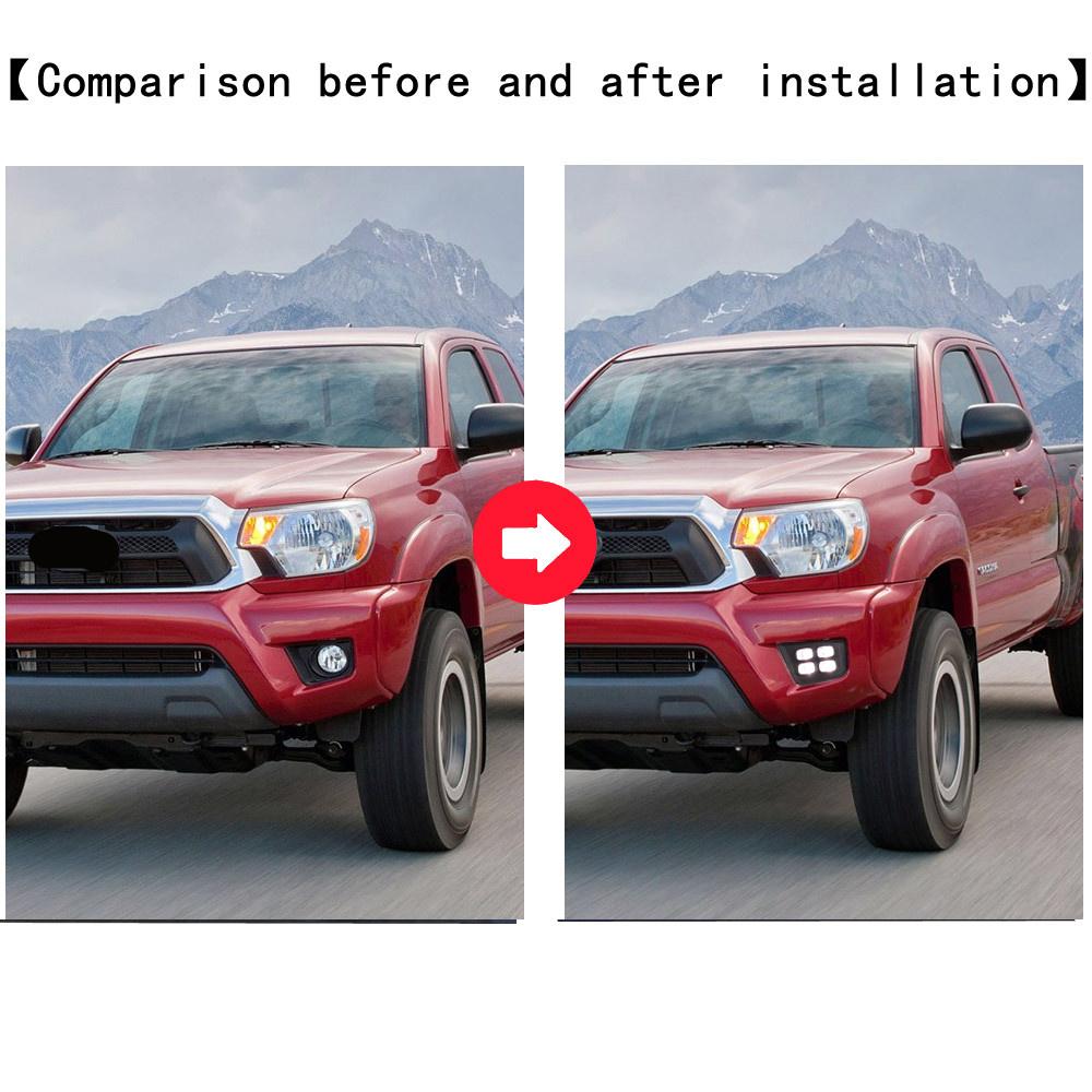 For 2012-2015 Toyota Tacoma Drl Led Daytime Running Lamps With Turn Signal Light