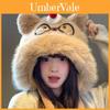 Cute Cake Bear Plush Hat With Earmuff Ear Protection For Women Winter Warmth