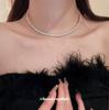 Elegant Multi-Layer Rhinestone Geometric Choker Necklace for Women