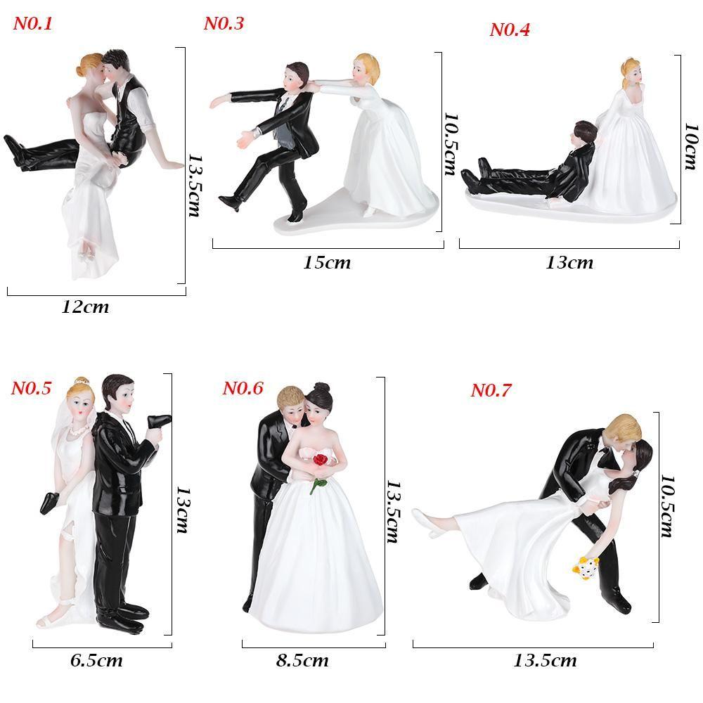 Elegant Engagement Decor Wedding Decoration Birthday Anniversary Figurine Gift Cake Topper Bride&Groom Synthetic Resin Couple