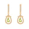 S925 Sterling Silver Earrings for Women Natural Crystal Stone Fashion Niche Girls Earrings Jewelry Gift