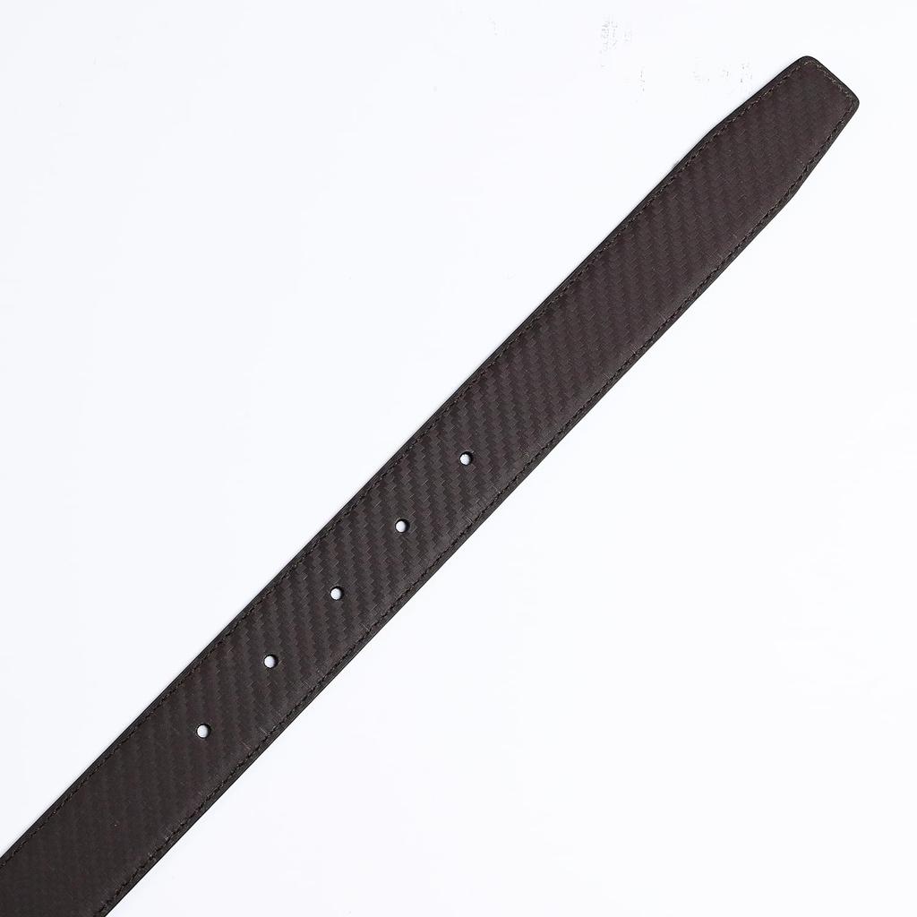 [Dunhill] Men's Belt, 3cm Wide, Reversible, Round Faceted Buckle, Chassis, Black x Brown, 24R4T21RR001 [Used]