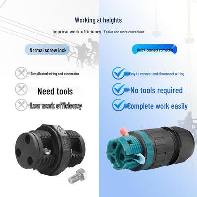 E-WeiChat Waterproof Screwless Quick Wire Splice Connector for Outdoor LED Lighting (2/3P)