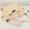 Tote Canvas Bag with Thickened Multiple Pockets, Japanese Casual Student Computer, Simple Handheld, Single Shoulder, Crossbody Backpack, Shoulder Bag