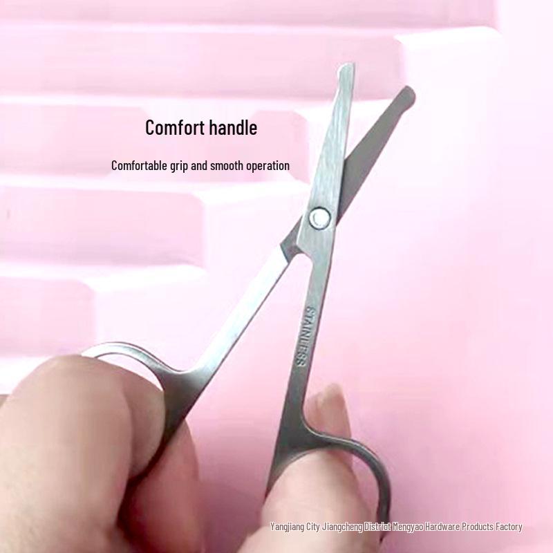 

Ножницы из нержавеющей стали: Бровь, Волосы в носу, Инструменты для красоты и макияжа с круглыми, изогнутыми и заостренными головками