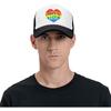 Love Is Love Rainbow Lbgt Trucker Hat Mesh Back Adjustable Funny Gift Baseball Snapback Cap for Unisex Women One Size