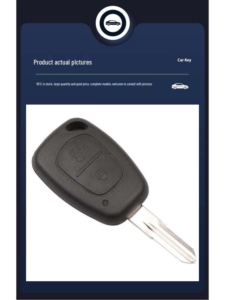 Renault 2-Tasten Schlüsselanhänger mit 433MHz ID46 PCF7946 Chip