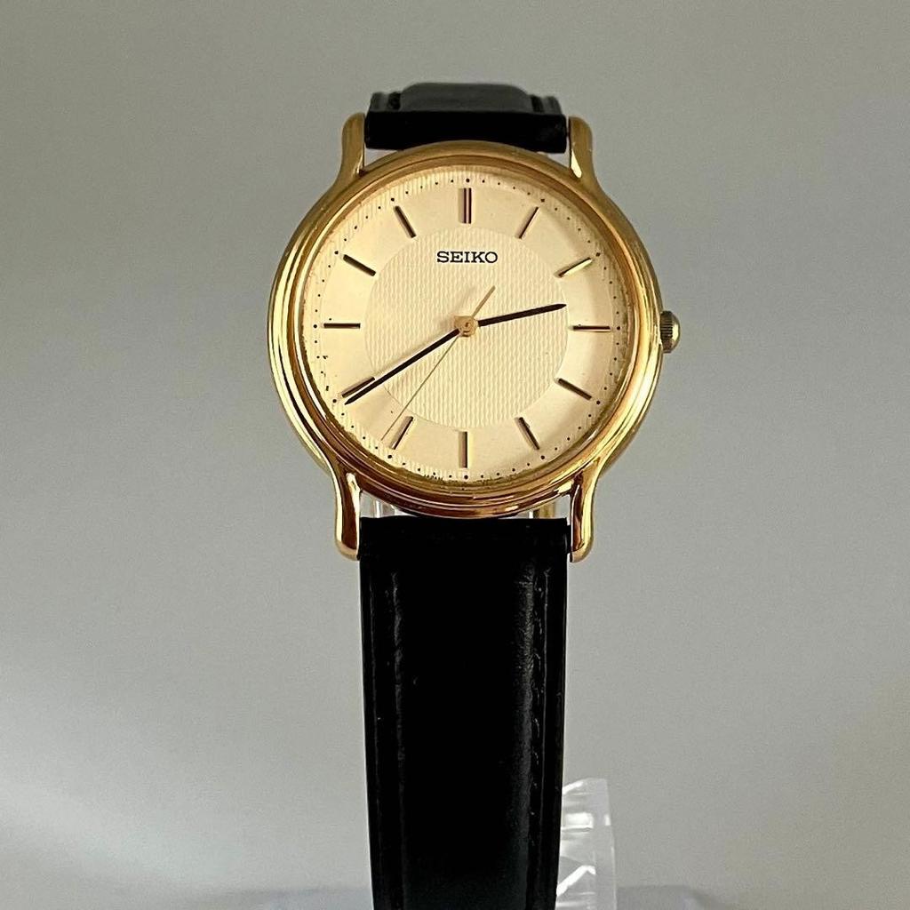 Seiko 7N01-0BR0 Quartz Wristwatch Gold Tone Tested Japan Used F/S