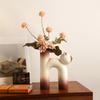 European Style Cat Ceramic Flower Vase Living Room Table Art Flower Arrangement Container Creative Desktop Hydroponic Container