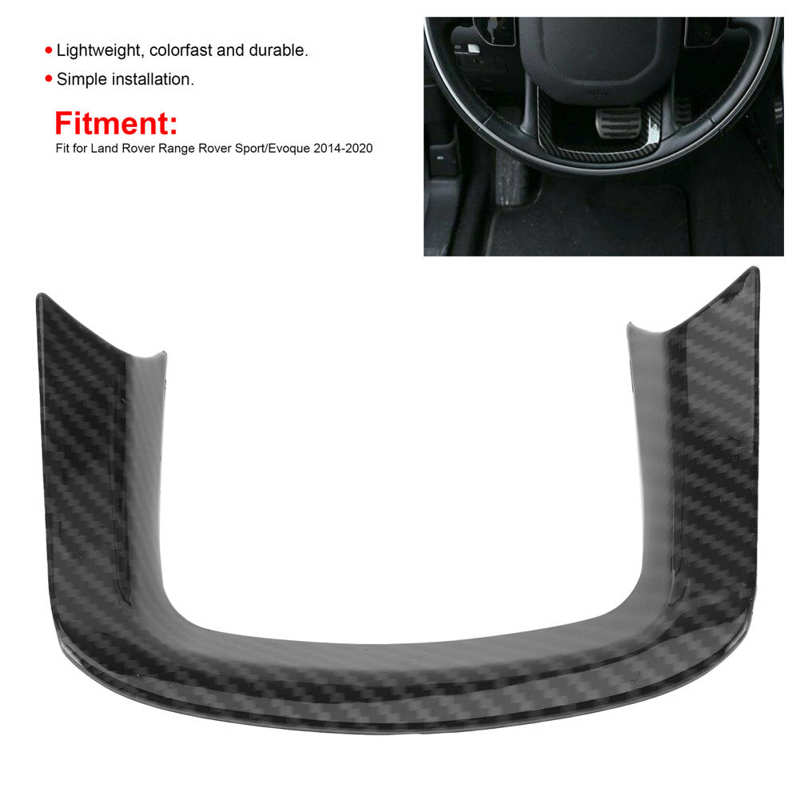 U-Shape Steering Wheel Lower Trim Carbon Fiber Style Fit for Land Rover Range Rover Sport/Evoque 2014- Car
