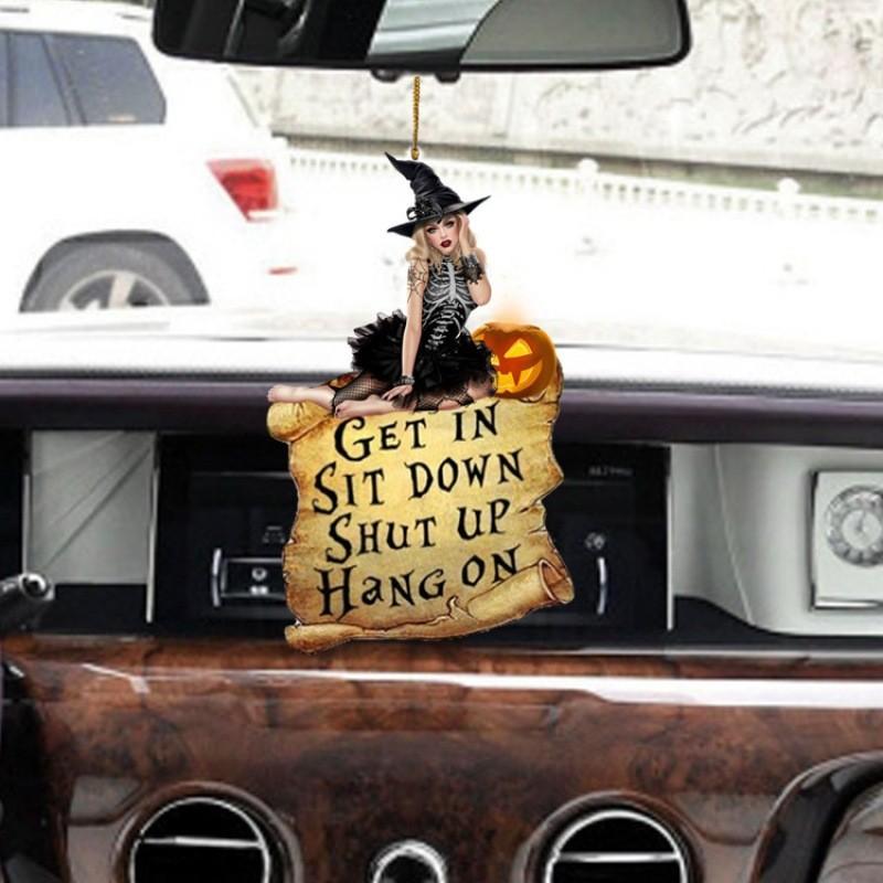 

Playful Hanging Witch Acrylic Ornament For Vibrant Car Key Accessories And Decor Backpack 1