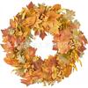 Harvest Wreath With Pumpkins Berries Vine Circle Halloween Thanksgiving Door Decor