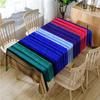 Striped Plaid Splice Pattern Waterproof Tablecloth Color Box Thicken Rectangular And Round Table Cloth For Wedding