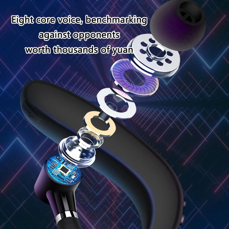 S109 Single Ear Earbud Wireless Bluetooth-compatible 5.1 Earphone with Noise Cancelling for Sports and Calls Black