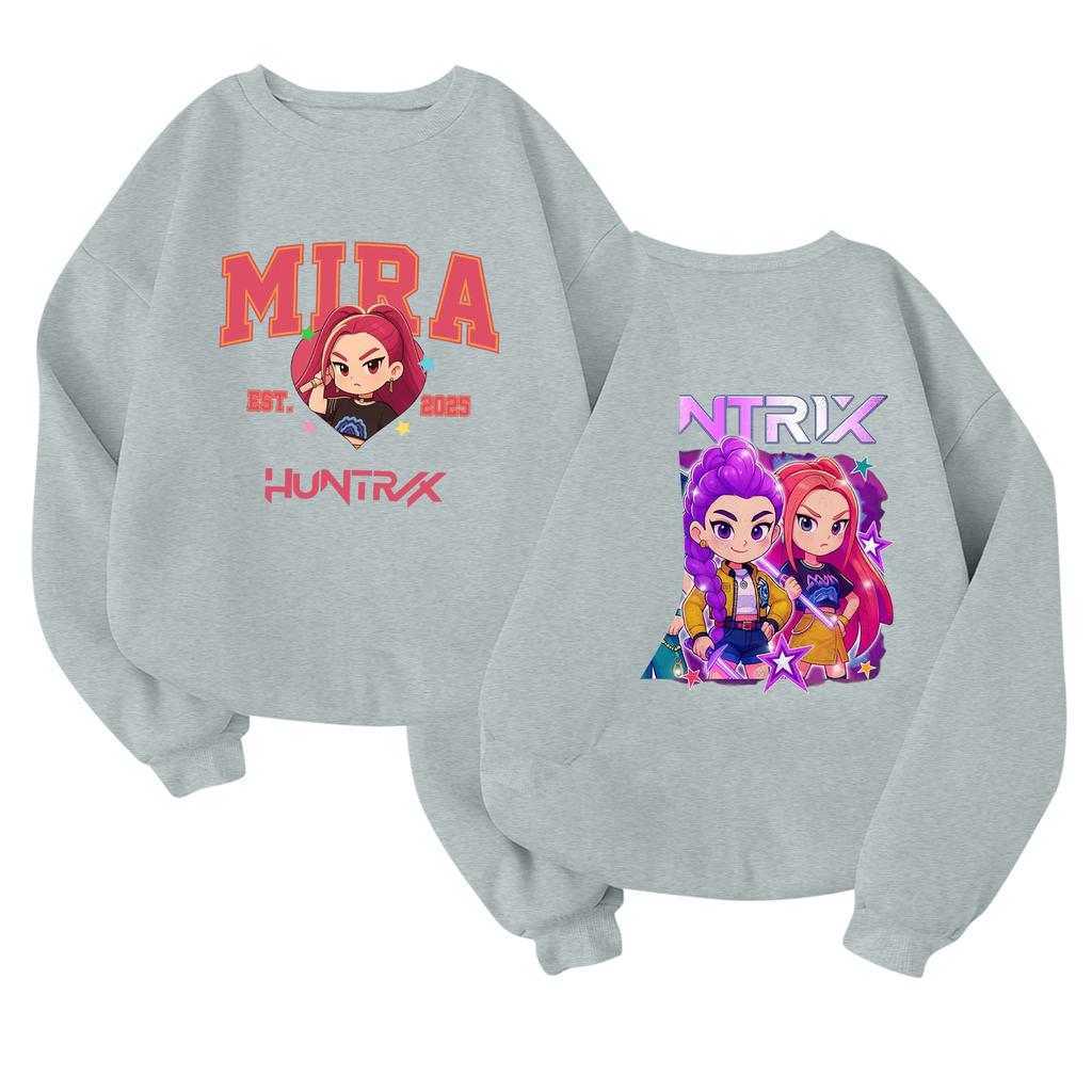 Children's Fashionable Lightweight Long-sleeved Round Neck Pullover With Pockets Printed Pullover