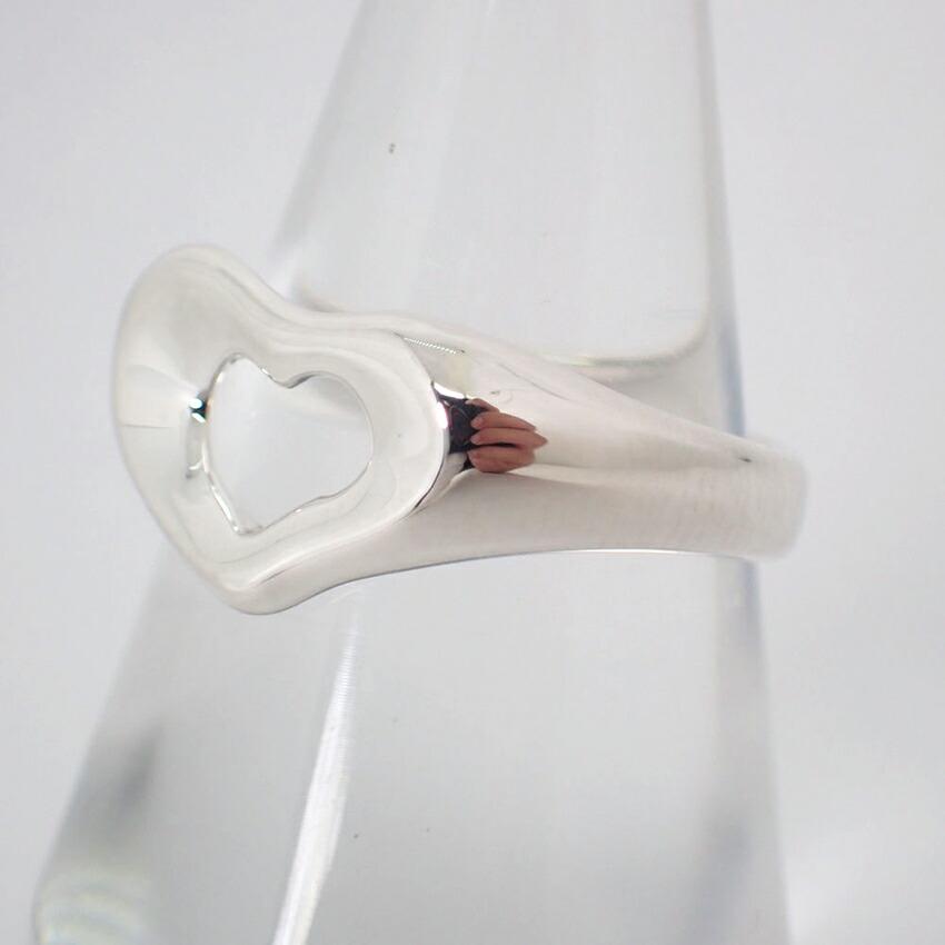 [Used] TIFFANY 925 Open Heart Ring / Size 10 / J47-3