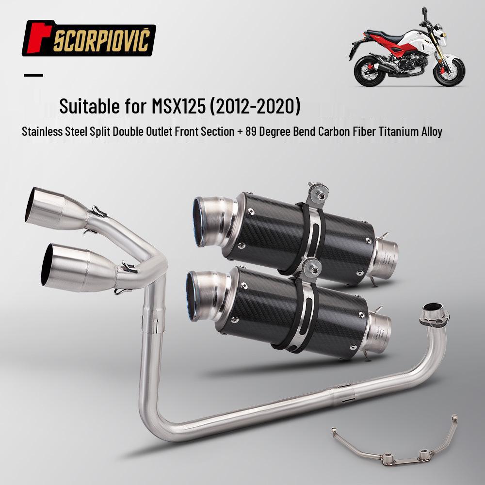 MSX125 Motorcycle Exhaust System: Full Exhaust Pipe & Muffler for 2012-2020 Models