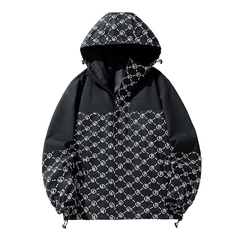 

Весенне-осенняя куртка, мужская и женская куртка, воротник-стойка, повседневная куртка штурмовика для пары, свободная и универсальная куртка с капюшоном XXXXL