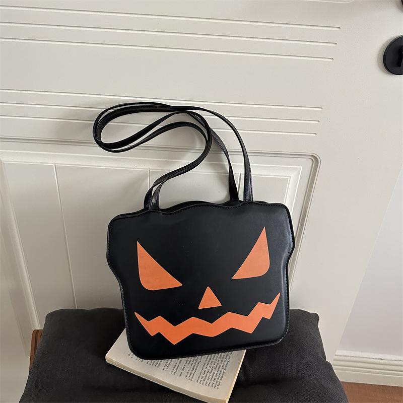 Halloween Pumpkin Bag Funny Ghost Crossbody Bag Women's Shoulder Bag