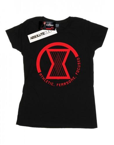 Marvel Womens/Ladies Black Widow Movie Athletic Logo Cotton T-Shirt