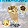 Solid Brass Propane Hose Adapter 1/4" Male Thread Conversion Kit Simple Installation for Gas Grill & Heating Devices