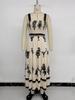 2026 Summer Ethnic Print Spaghetti Strap Long Dress - European/American Vacation Style