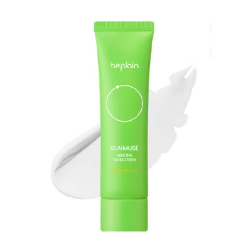 beplain Sunmuse Mineral Green Tone-Up Sunscreen SPF50+ PA++++ 50ml – Gentle Physical UV Protection & Brightening Care