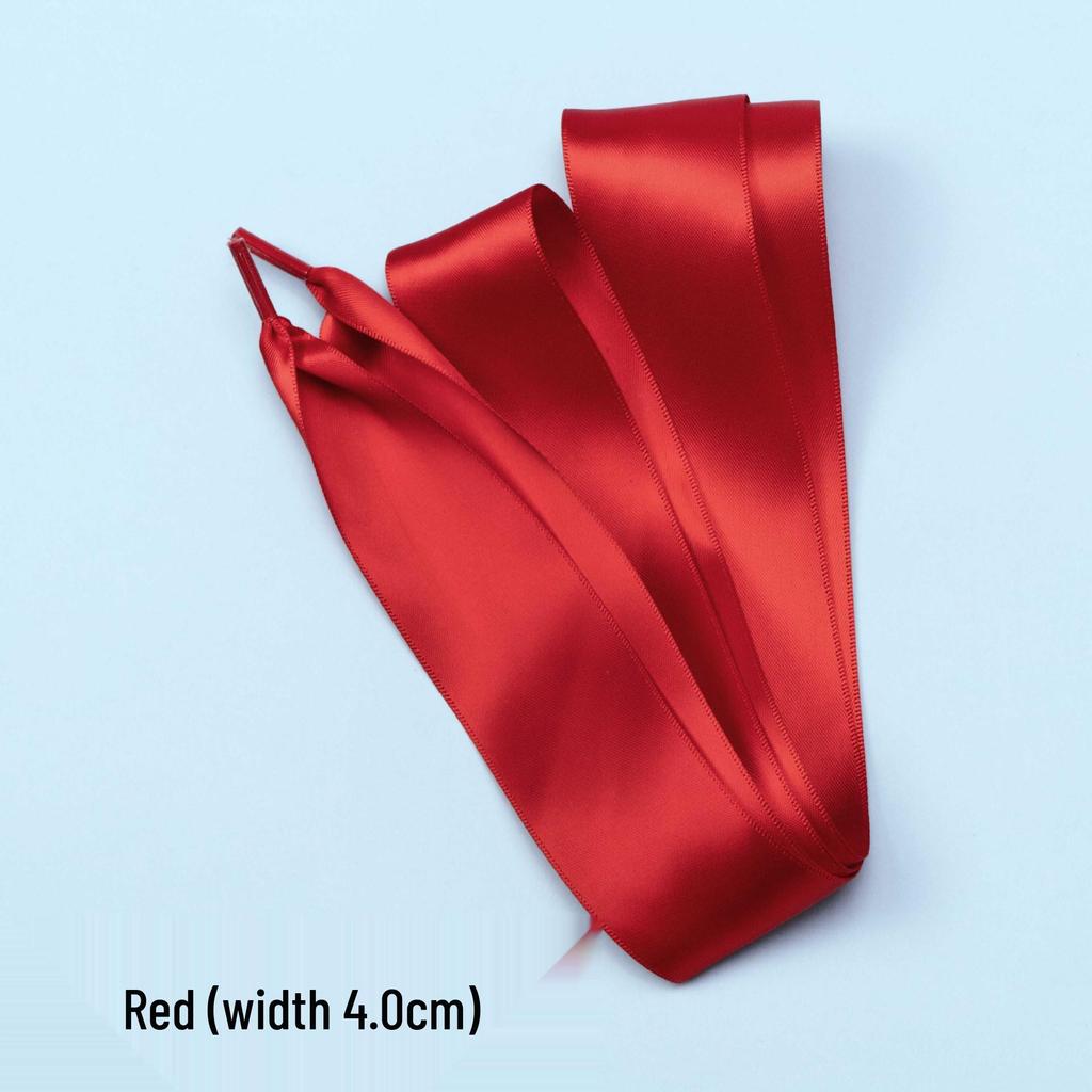 Seidensatin Ballett Schleifsenkel, 4,0 cm doppelseitige strahlend weiße Bandsenkel