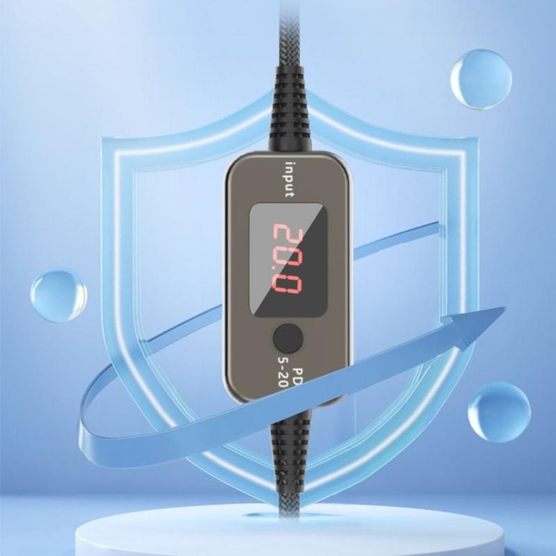 Adjustable Voltages USB C To DC5525 Charging Cable PD100W With 34 Conversion Heads For Laptops Routers And Electronics