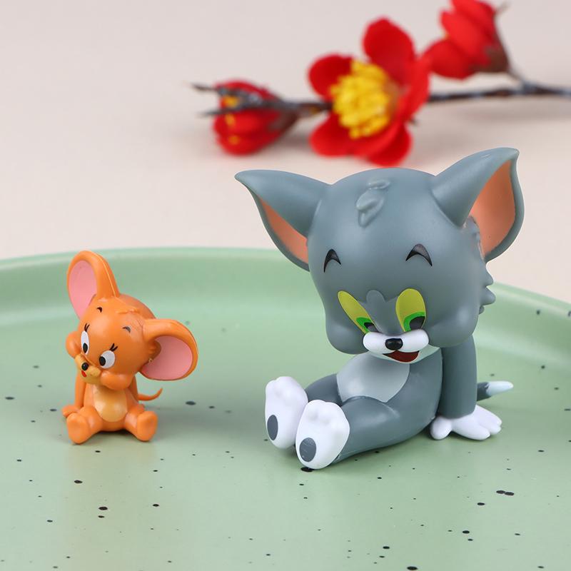 Anime Tom And Jerry Kawaii Blind Box Action Figure Cheese Style Model Kids Toy Christmas Gifts Tabletop Automotive Ornaments