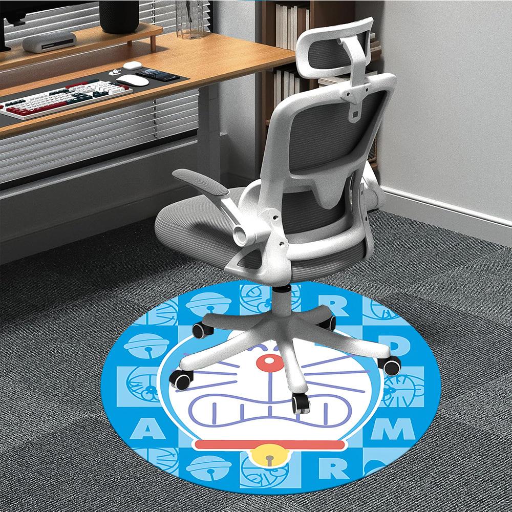 1pc Doraemon, Robot Chair Carpet for Office Non-Slip,Machine Washable Rug for Office, Room - Holiday Decor - Machine Made yy251017282 80cm by 80cm