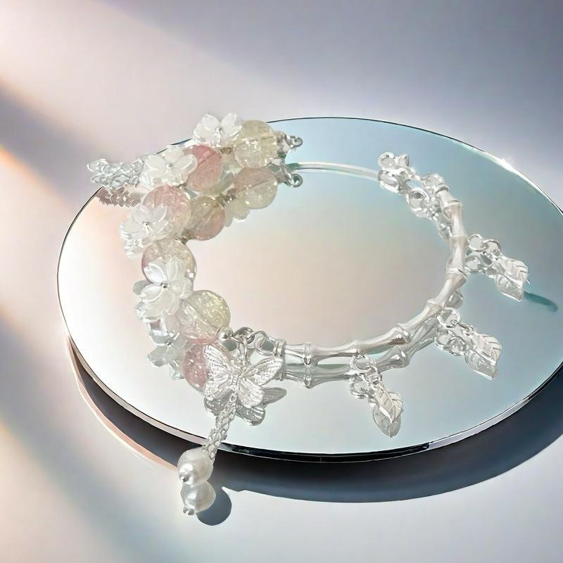 Cherry Blossom Season Impression Niche Design Premium Bracelet Girlfriend Bracelet Couple Chinese ins Style High Value Gift