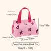 Flower Print Lunch Bag High-Value Student Handbag Convenient Portable Meal Carrier All-Match Floral Tote for Picnics & School