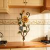 Metal Wall Art Flower Sculpture for Garden and Patio Decorative Hanging Indoor Outdoor Wall Mounted Craft Ornament