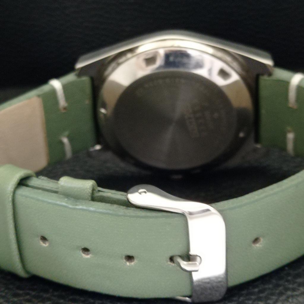 Seiko 5 AUTOMATIC JAPAN MENS 6309A VINTAGE GREEN COLOR DIAL WATCH A701241-5 R206a-a701241