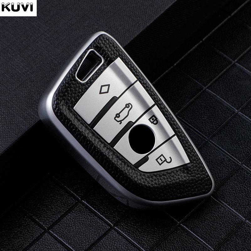 

Leather Tpu Car Remote Key Case Cover Shell Fob For Bmw X1 X3 X5 X6 X7 1 3 5 6 7 Series G20 G30 G11 F15 F16 G01 G02 F48 Keyless