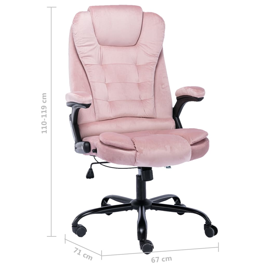 Office Chair in Pink Velvet