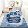 Bärenpfotenabdruck Kreatives Muster Teppich für Schlafzimmer Wohnzimmer Bettseite Sofa Bodenmatte Moderne Heimdekoration Bereichsteppich Maschinenwäsche